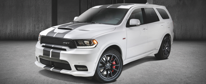 A 2021 Dodge Durango with an available stripe package.