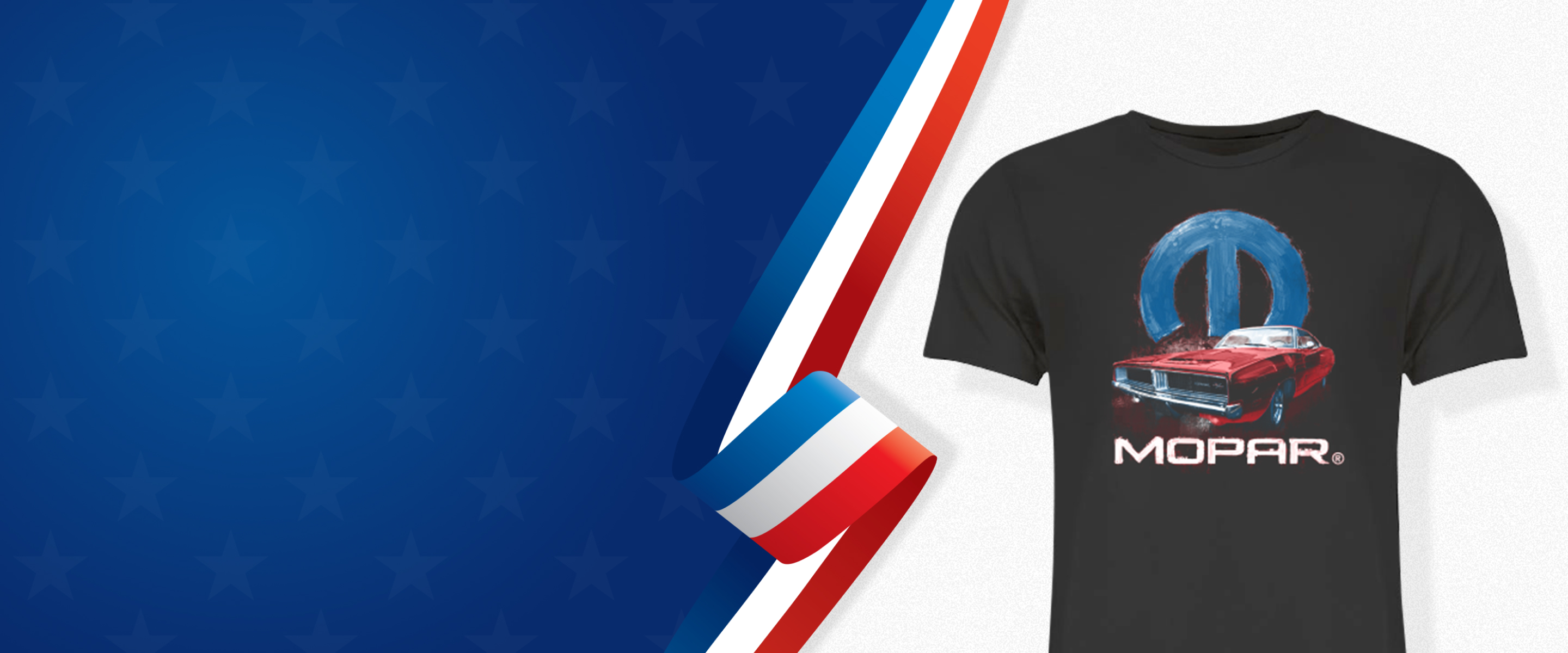 Una chaqueta, camiseta y camiseta Polo de mujer, cada una con el logo de Mopar.