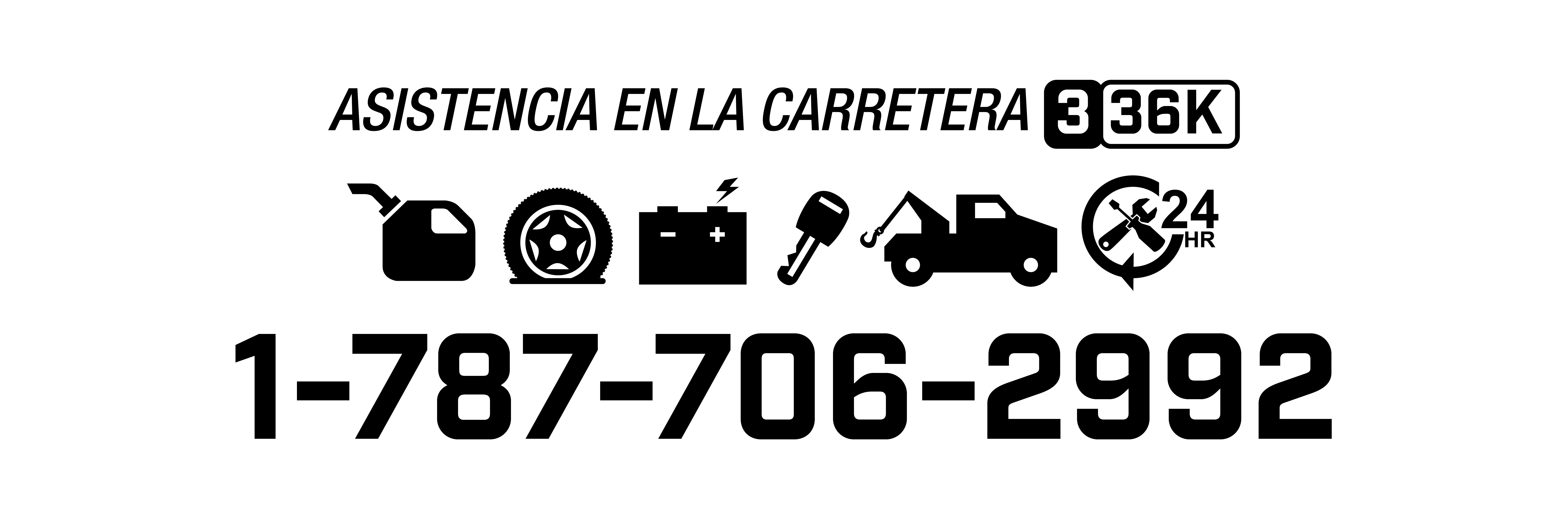 Asistencia en la carretera. Numero de contacto   1-787 706 2992.