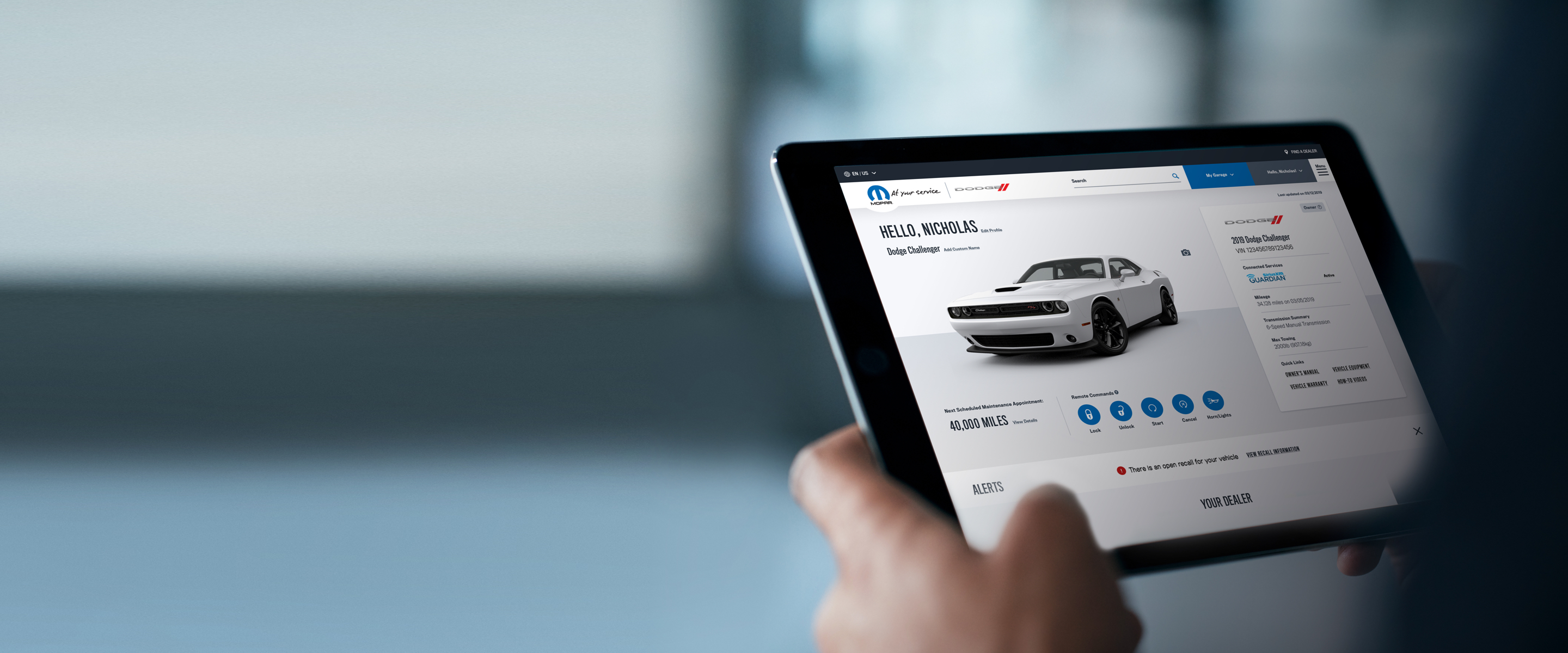 Official Mopar Site | Owner Vehicle Dashboard