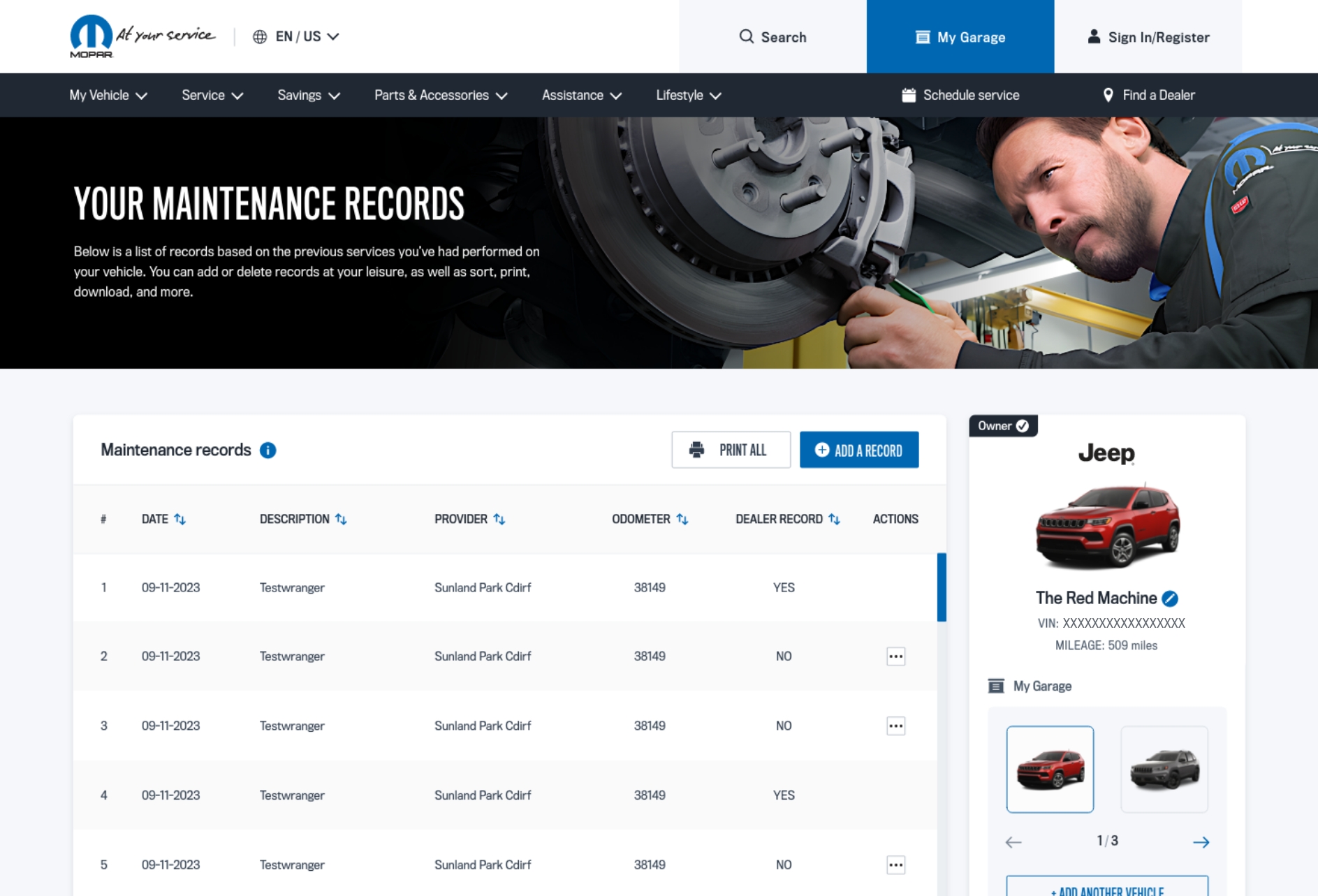 to Mopar® for Service, Parts, Accessories & More