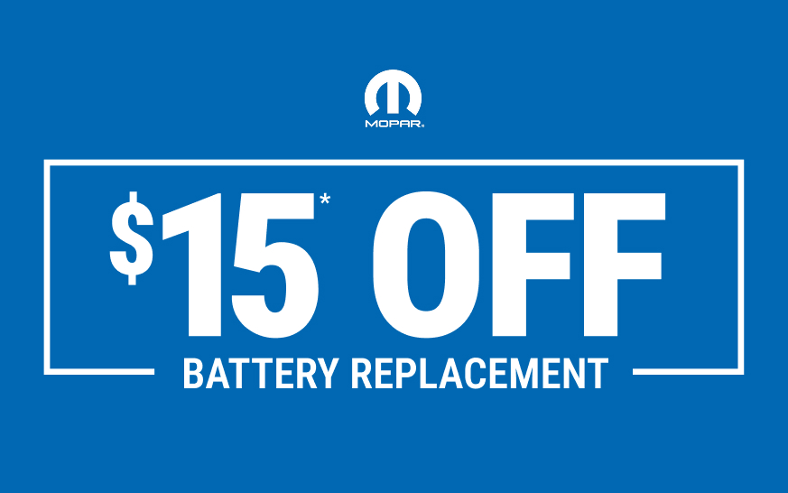 $15 off* Battery Replacement   