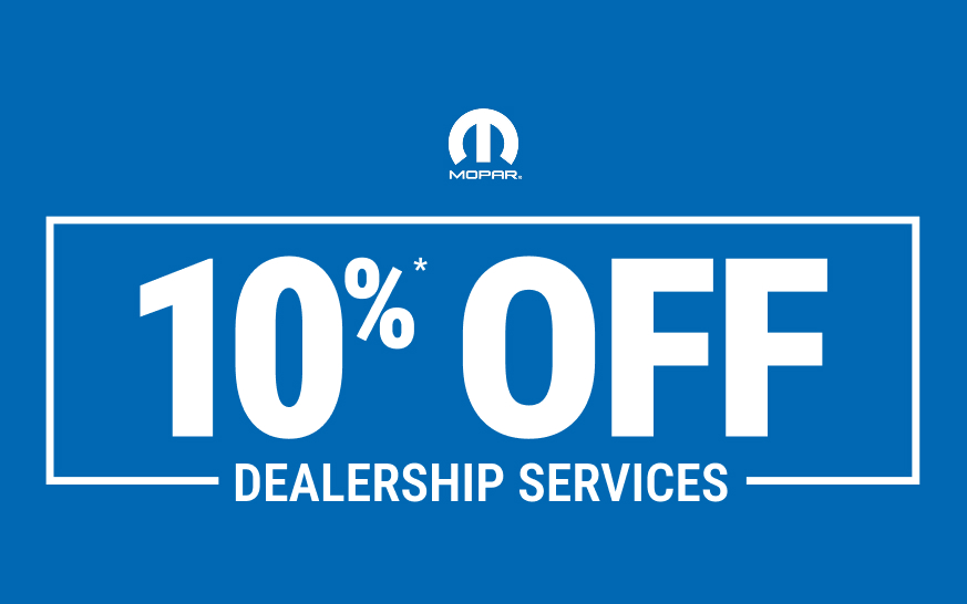 10%* off Dealership Services