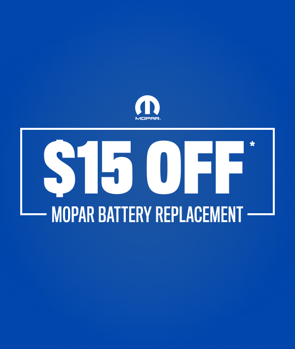 $15 off* Mopar Battery Replacement