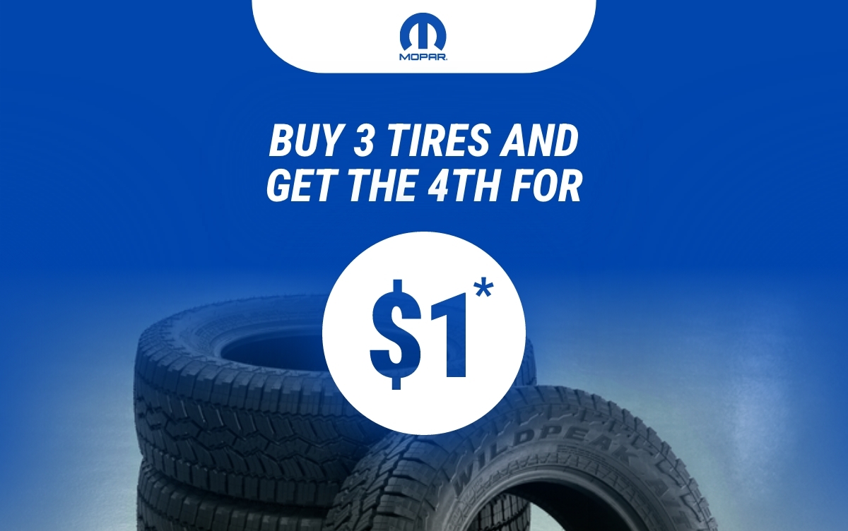 Buy 3 Tires Get the 4th for $1*