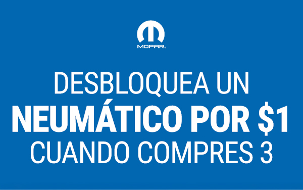 Consigue un neumático gratis por $1 al comprar 3