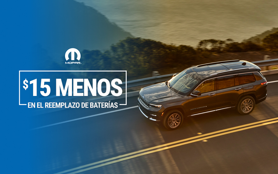 Reemplazo de baterías con $15 de descuento*  