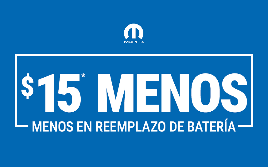 Reemplazo de baterías con $15 de descuento*  